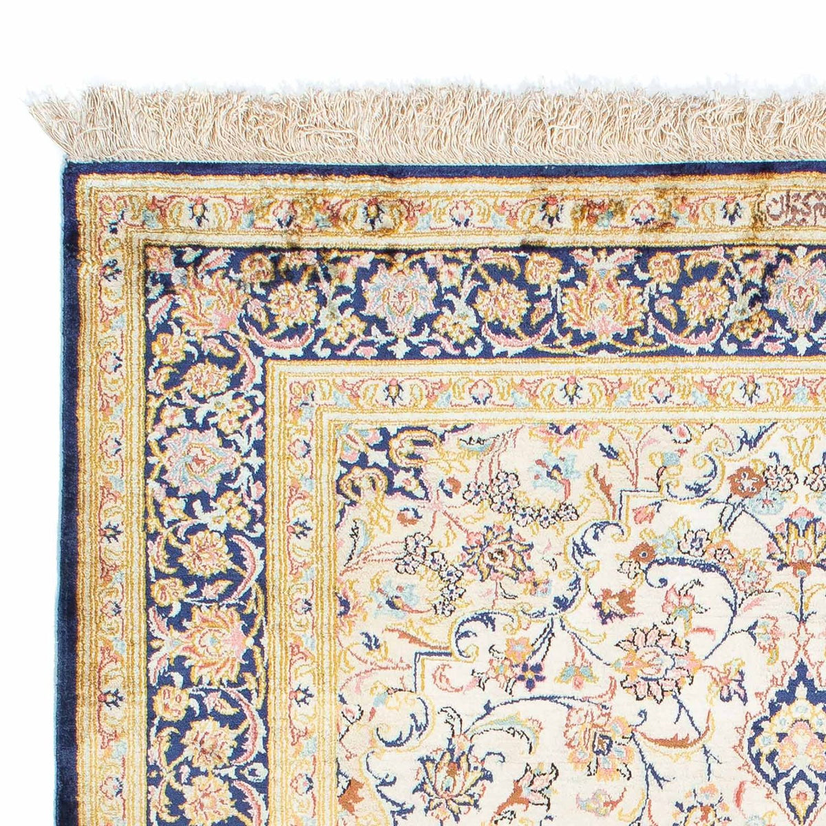 Alfombra persa - Ghom - 152 x 102 cm - beige