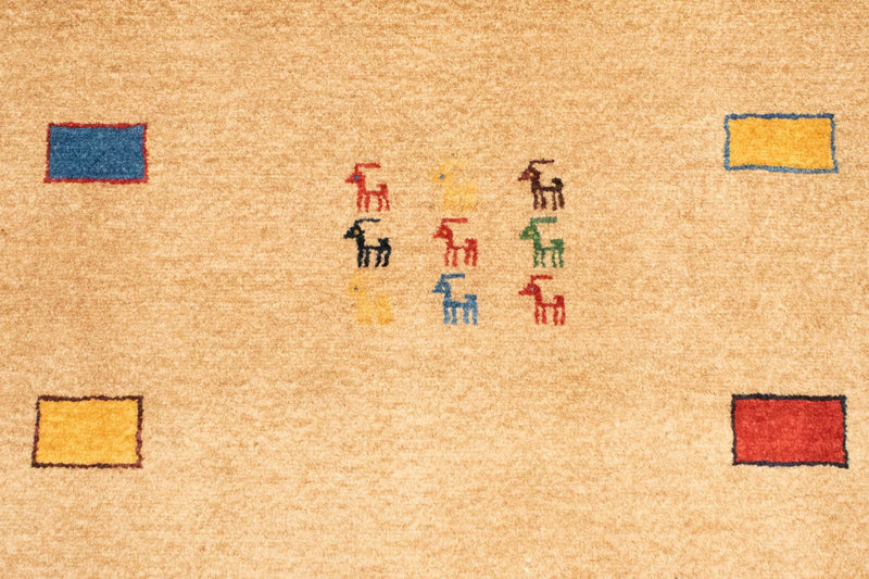 Alfombra Gabbeh - Loribaft Persa - 150 x 104 cm - oro