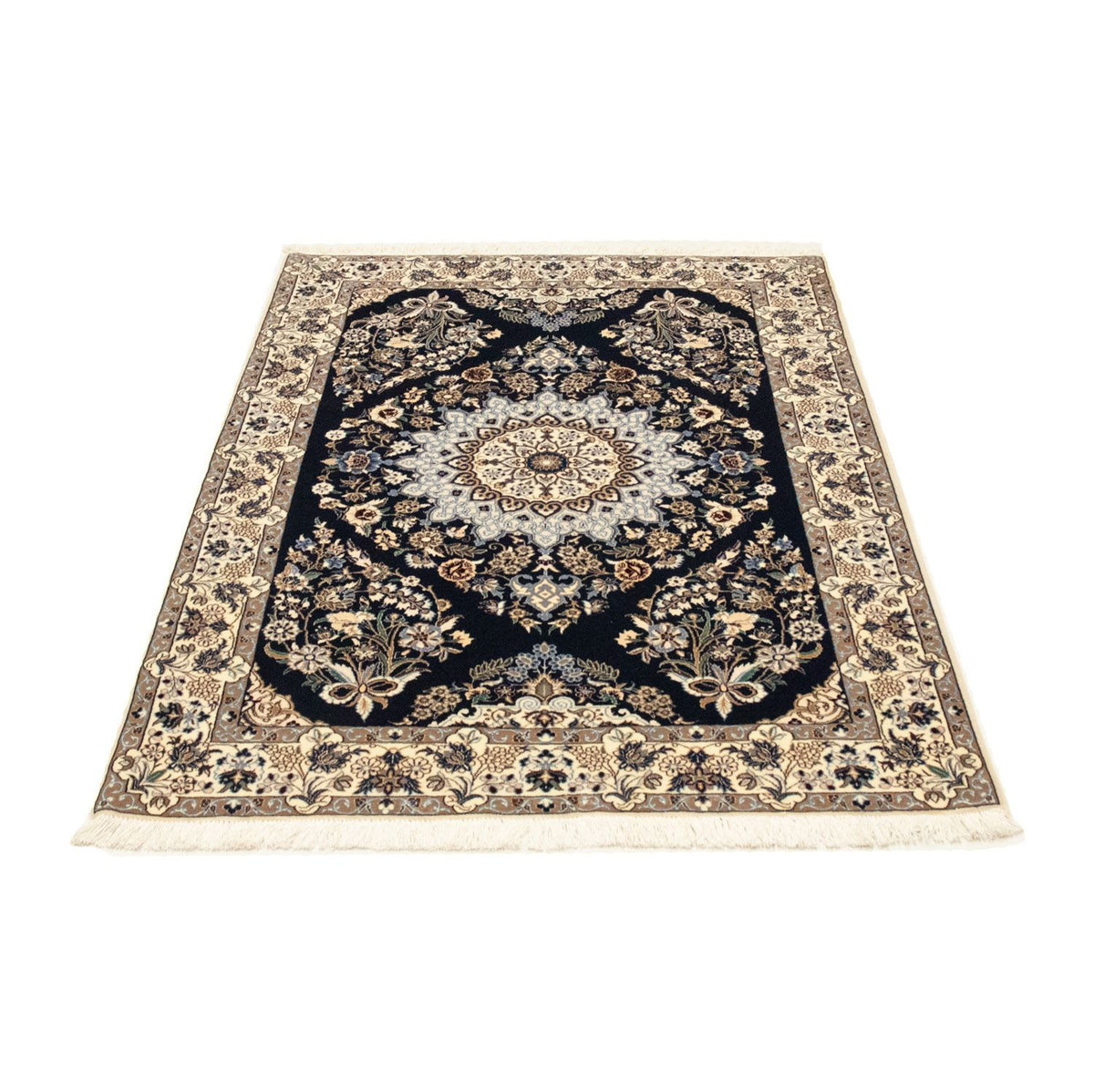 Alfombra Persa - Nain - Prima - 151 x 100 cm - azul oscuro