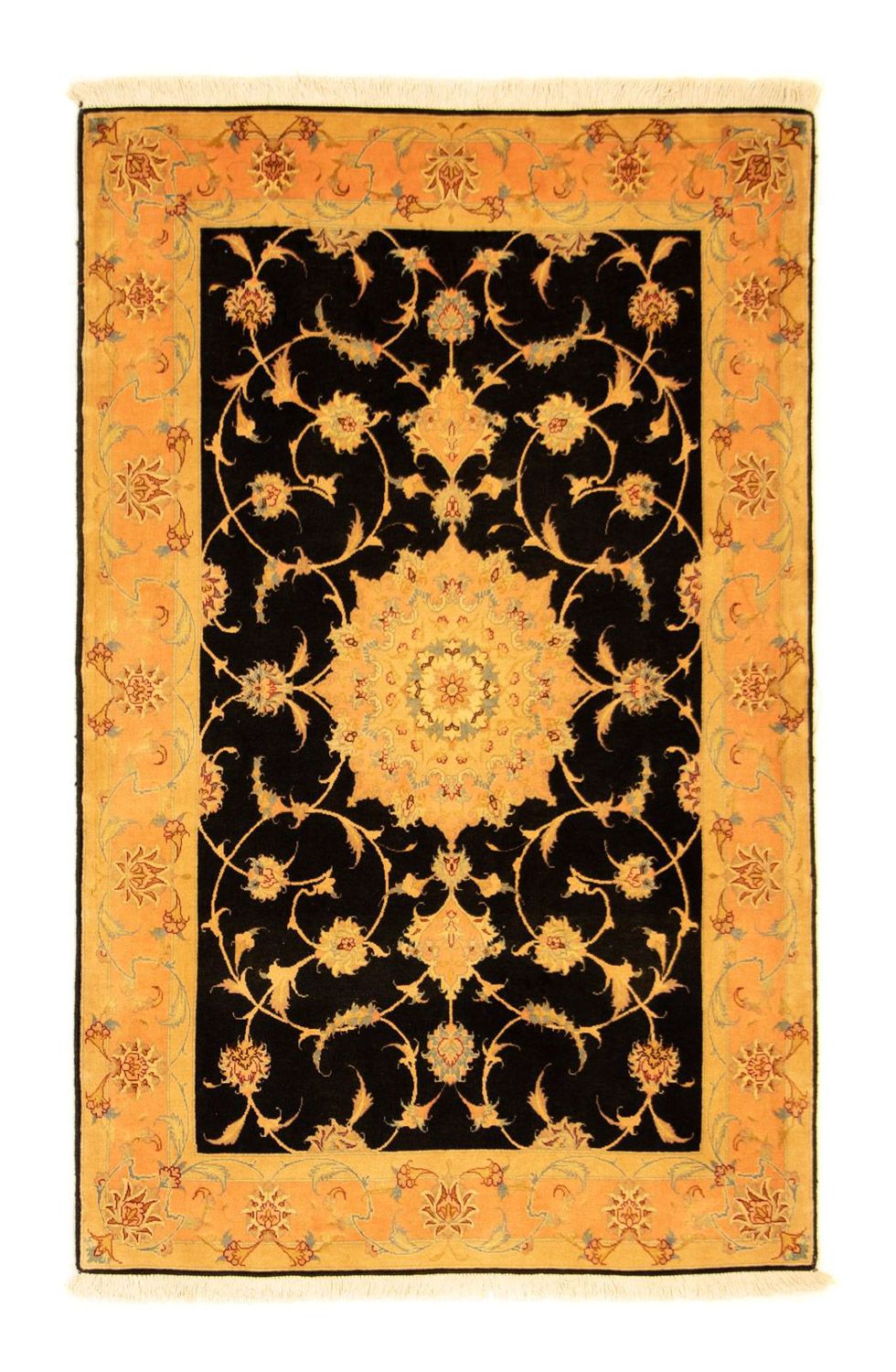 Alfombra Persa - Tabriz - Real - 160 x 100 cm - negro
