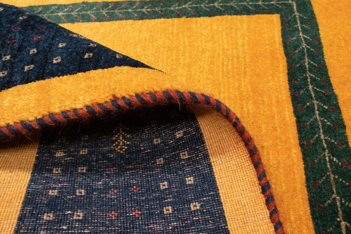 Alfombra Gabbeh - Loribaft Persa - 148 x 100 cm - oro