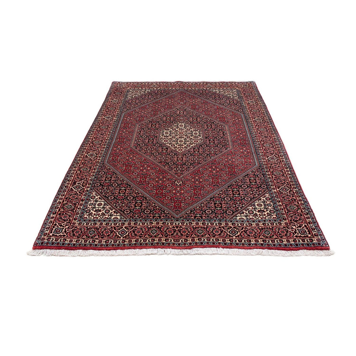 Alfombra persa - Bidjar - 210 x 132 cm - rojo claro