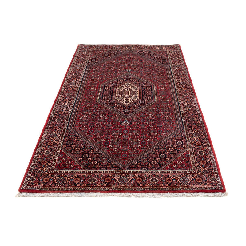 Alfombra persa - Bidjar - 206 x 126 cm - rojo oscuro