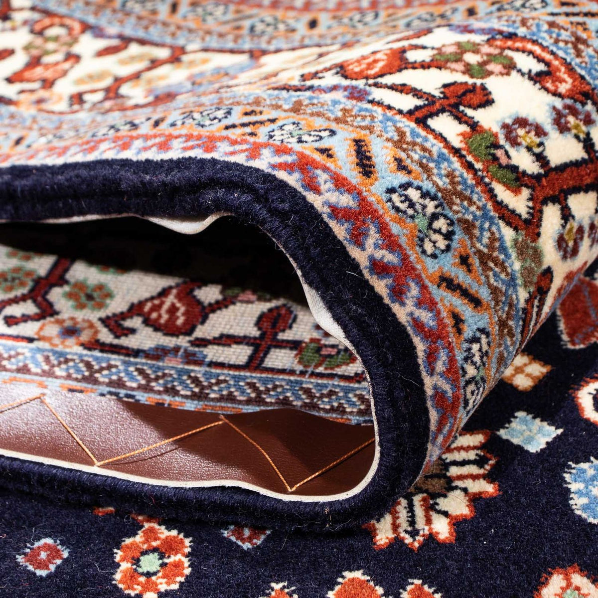 Alfombra Gabbeh - Persa Kashkuli - 224 x 138 cm - azul oscuro