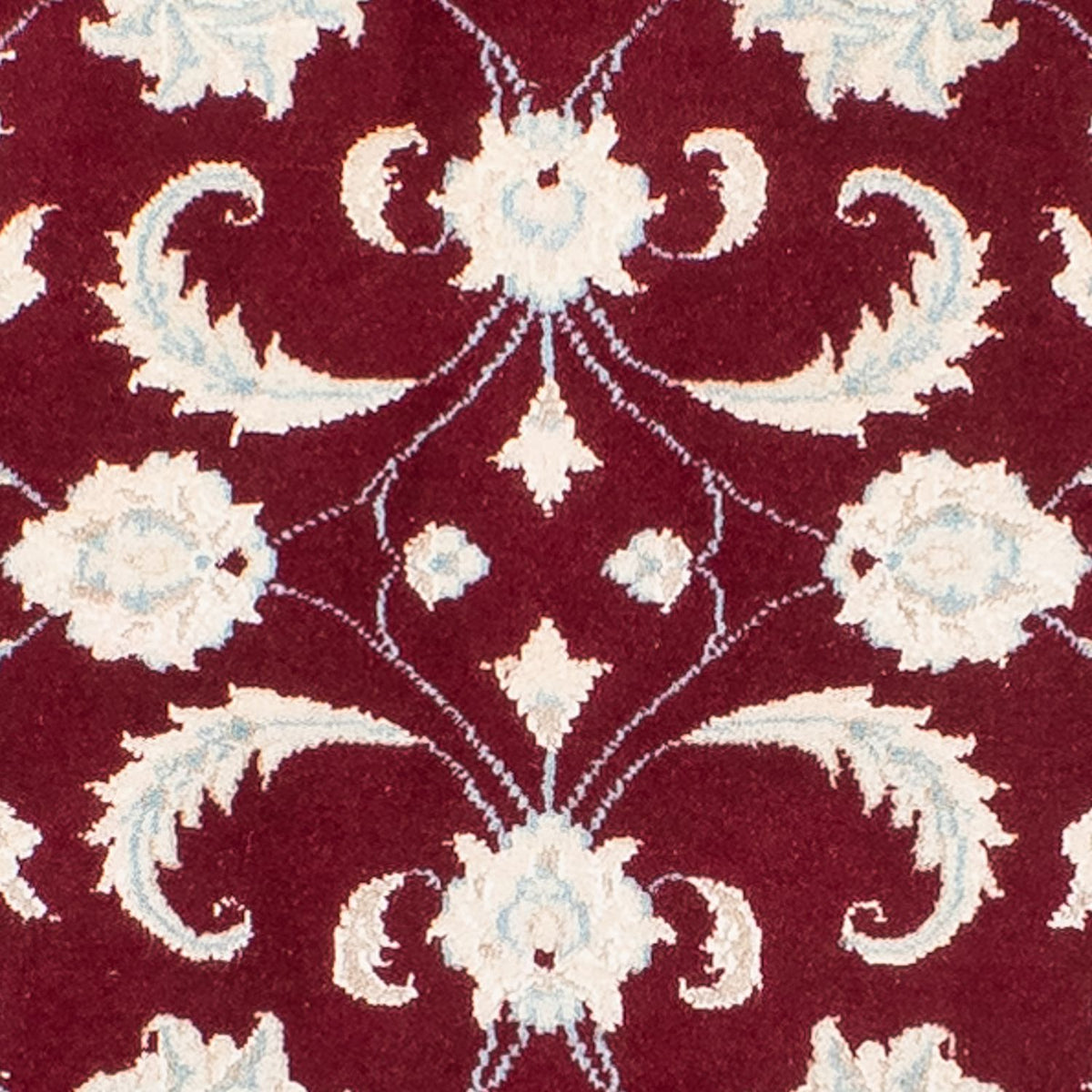 Alfombra de pasillo Alfombra persa - Nain - 398 x 84 cm - rojo oscuro