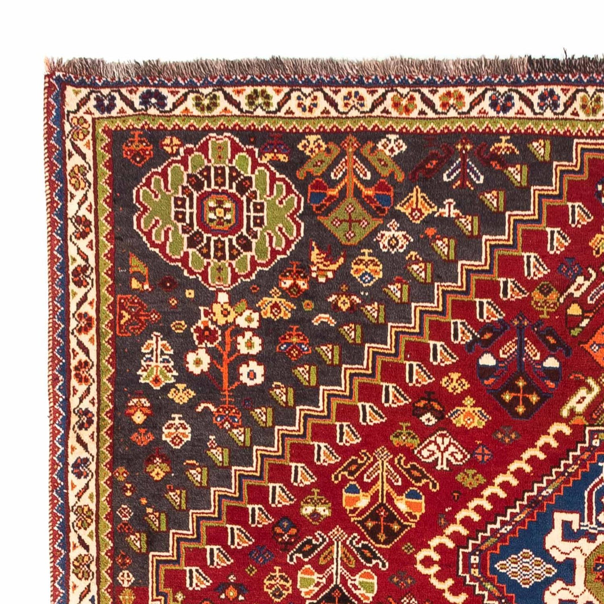 Alfombra persa - Nómada - 257 x 173 cm - rojo oscuro