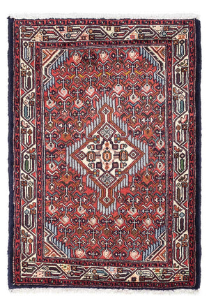 Alfombra persa - Nómada - 122 x 81 cm - rojo claro