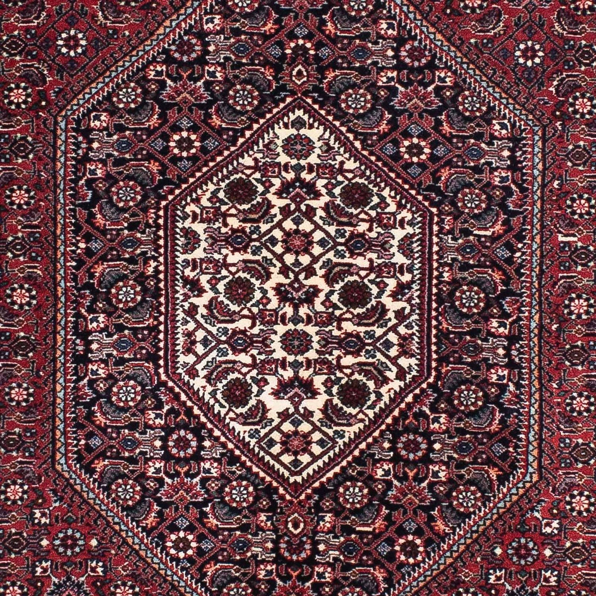 Alfombra de pasillo Alfombra persa - Bidjar - 201 x 100 cm - rojo oscuro