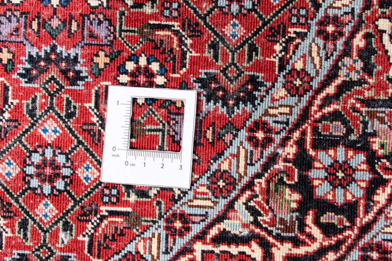 Alfombra persa - Bidjar redondo  - 100 x 100 cm - rojo oscuro