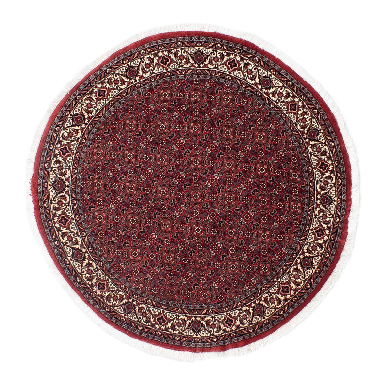 Alfombra persa - Bidjar redondo  - 150 x 150 cm - rojo oscuro