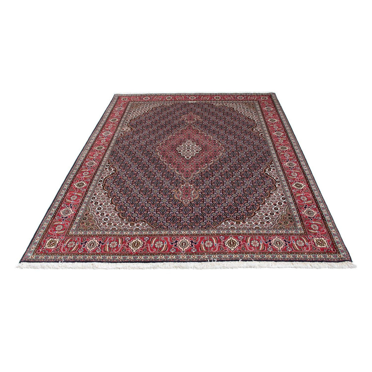 Alfombra persa - Tabriz - 208 x 146 cm - azul oscuro