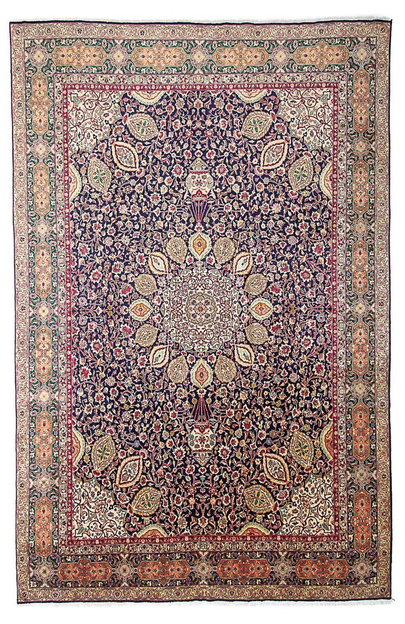 Alfombra Persa - Tabriz - Real - 436 x 292 cm - azul oscuro