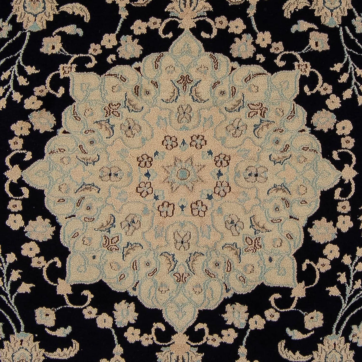 Alfombra persa - Nain - 348 x 250 cm - azul oscuro