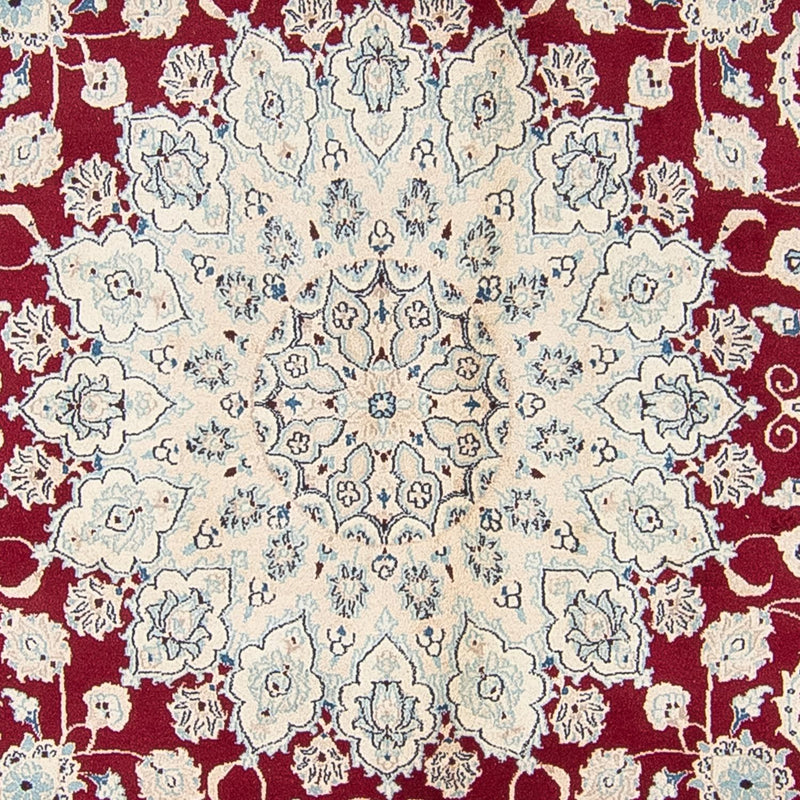 Alfombra Persa - Nain - Real redondo  - 292 x 292 cm - rojo oscuro