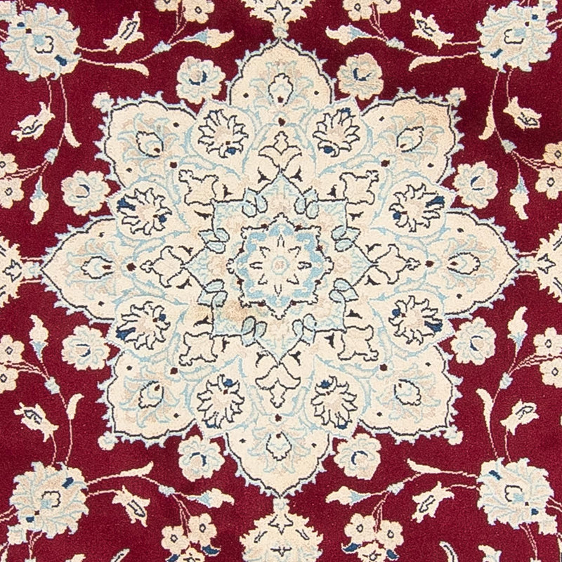Alfombra persa - Nain redondo  - 246 x 246 cm - rojo oscuro