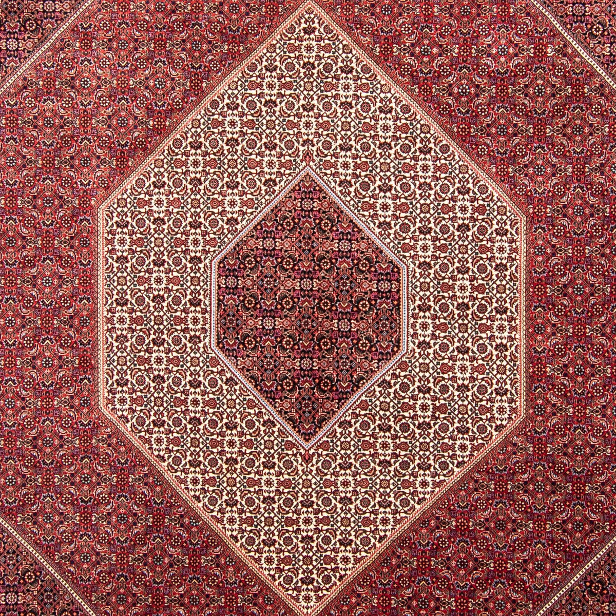Alfombra persa - Bidjar - 358 x 253 cm - rojo oscuro