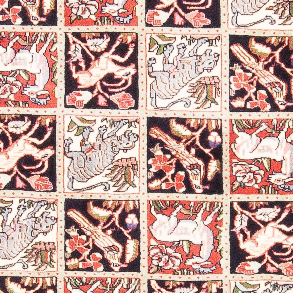 Alfombra persa - Bidjar - 138 x 71 cm - rojo claro
