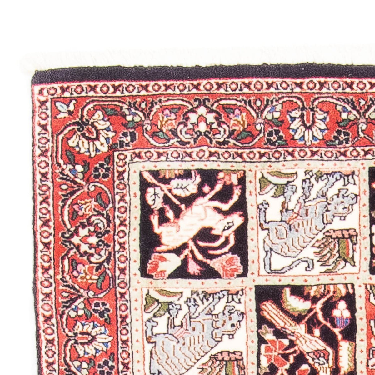 Alfombra persa - Bidjar - 138 x 71 cm - rojo claro