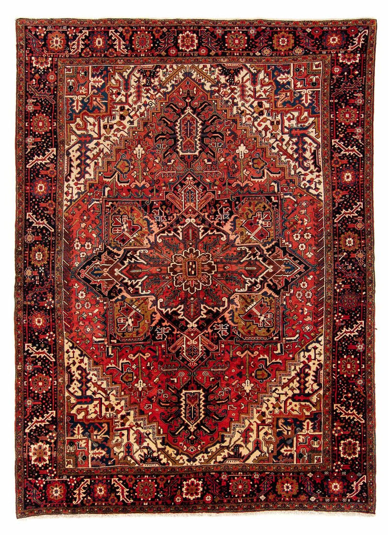 Alfombra persa - Nómada - 368 x 286 cm - rojo oscuro