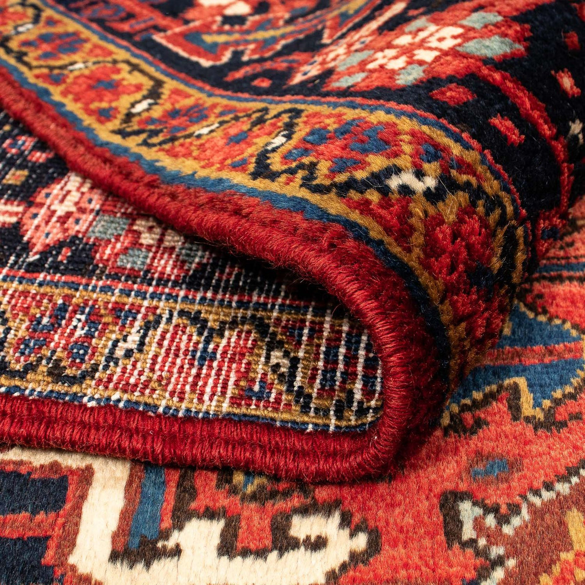 Alfombra persa - Nómada - 368 x 286 cm - rojo oscuro