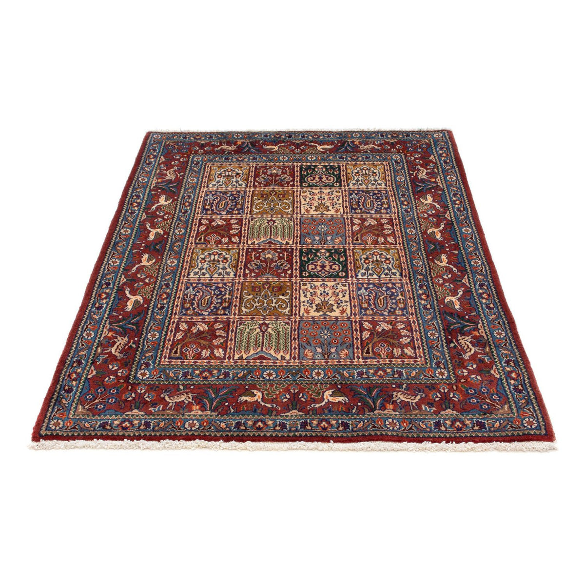 Alfombra persa - Clásica - 144 x 100 cm - rojo oscuro