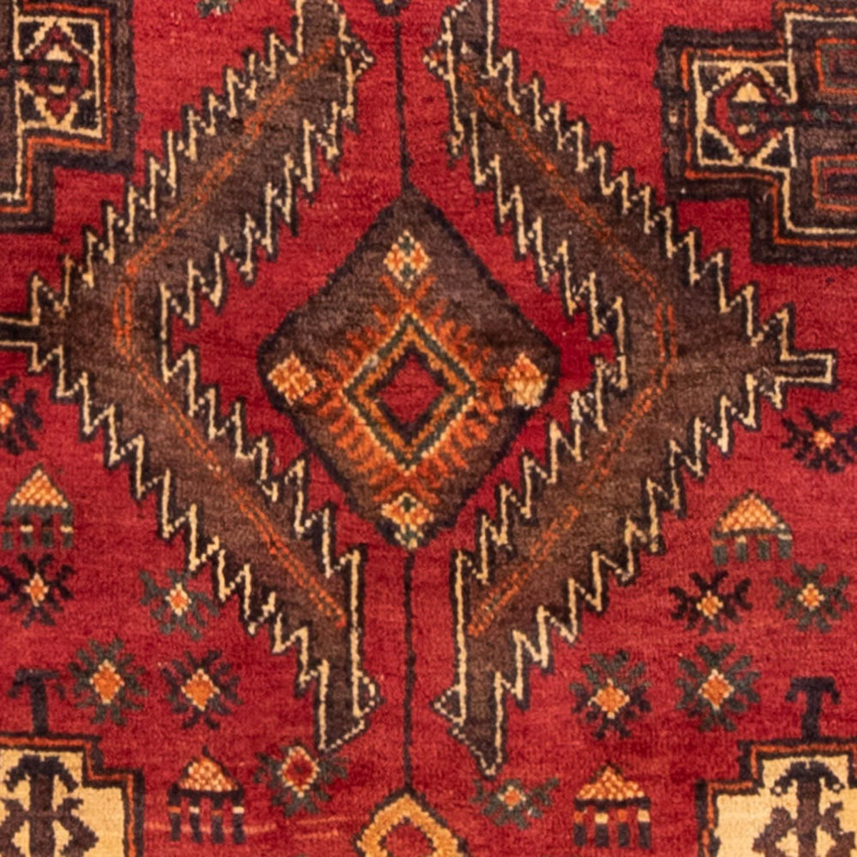 Alfombra de pasillo Alfombra Belutsch - 237 x 103 cm - rojo