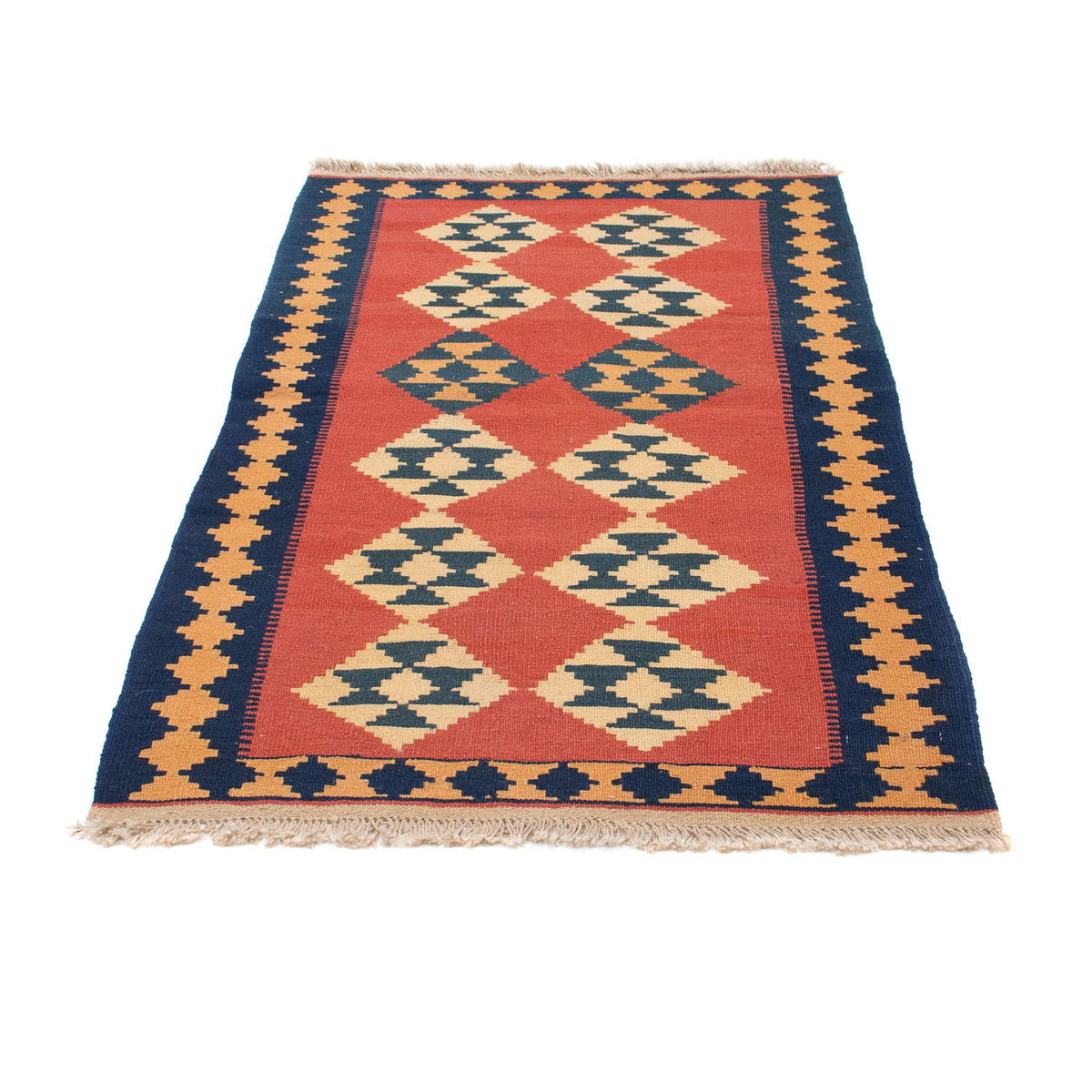 Alfombra Kelim - Oriental - 152 x 87 cm - rojo oscuro