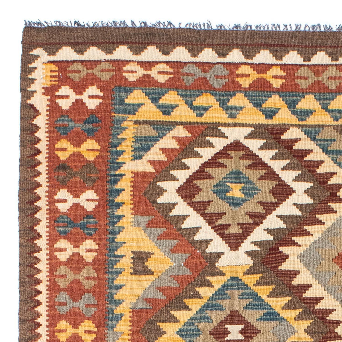 Alfombra Kelim - Oriental - 210 x 150 cm - marrón claro
