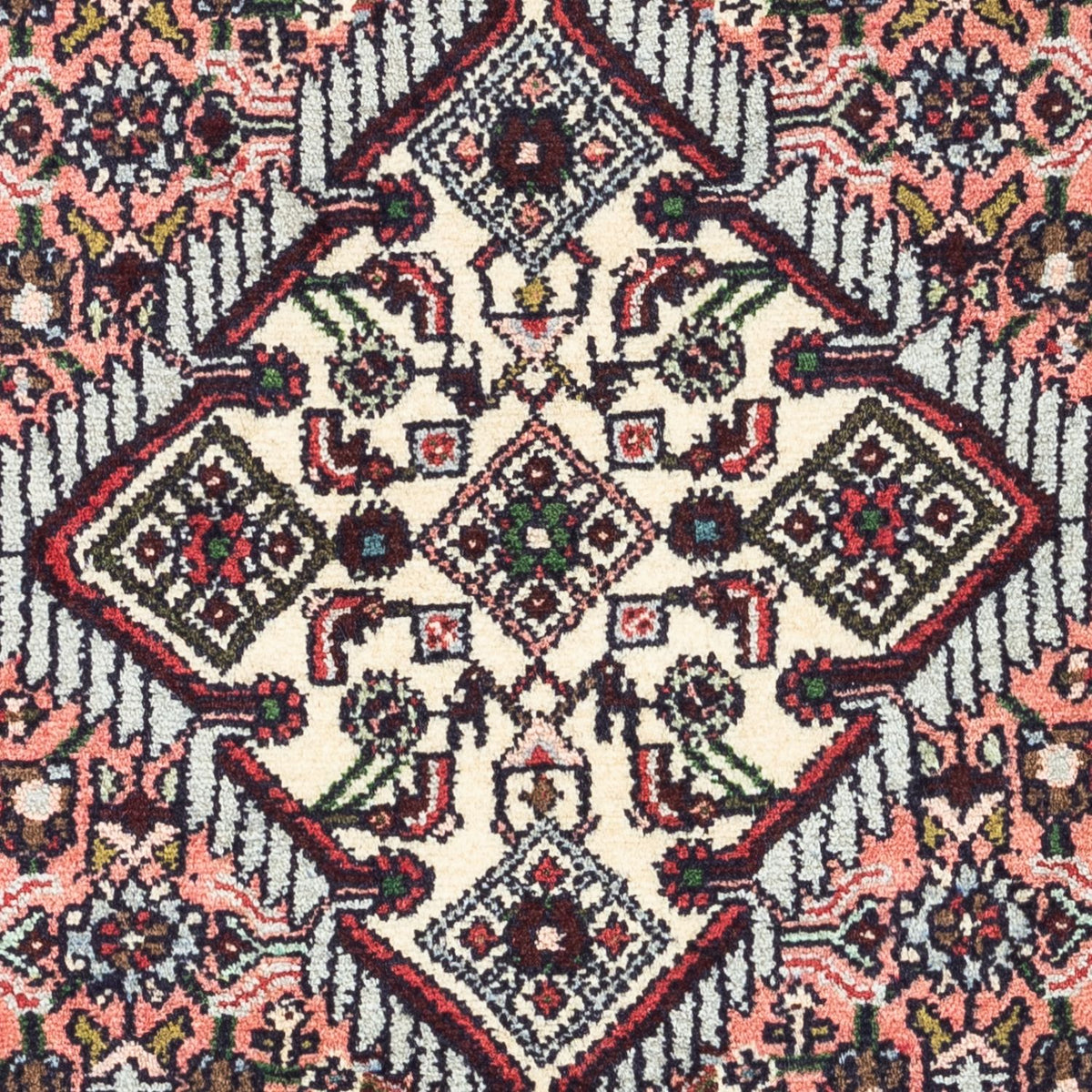 Alfombra persa - Nómada - 136 x 77 cm - rojo claro