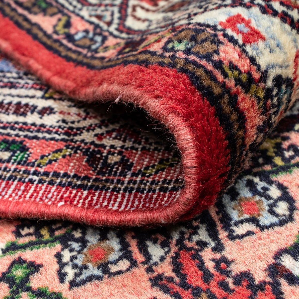 Alfombra persa - Nómada - 136 x 77 cm - rojo claro
