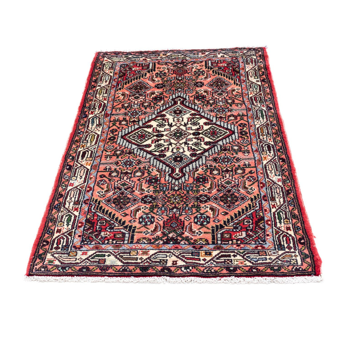 Alfombra persa - Nómada - 136 x 77 cm - rojo claro