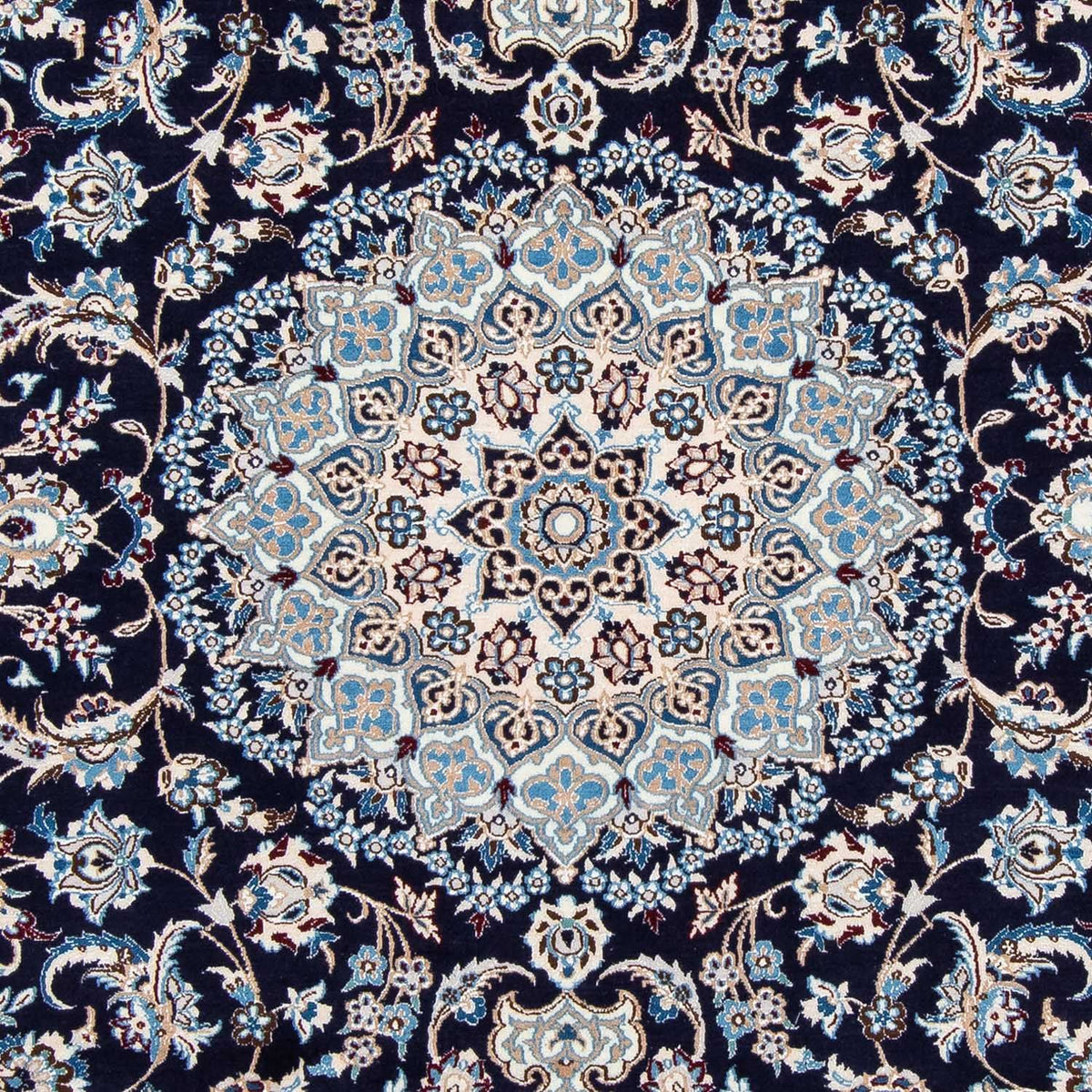 Alfombra Persa - Nain - Real - 300 x 202 cm - azul oscuro