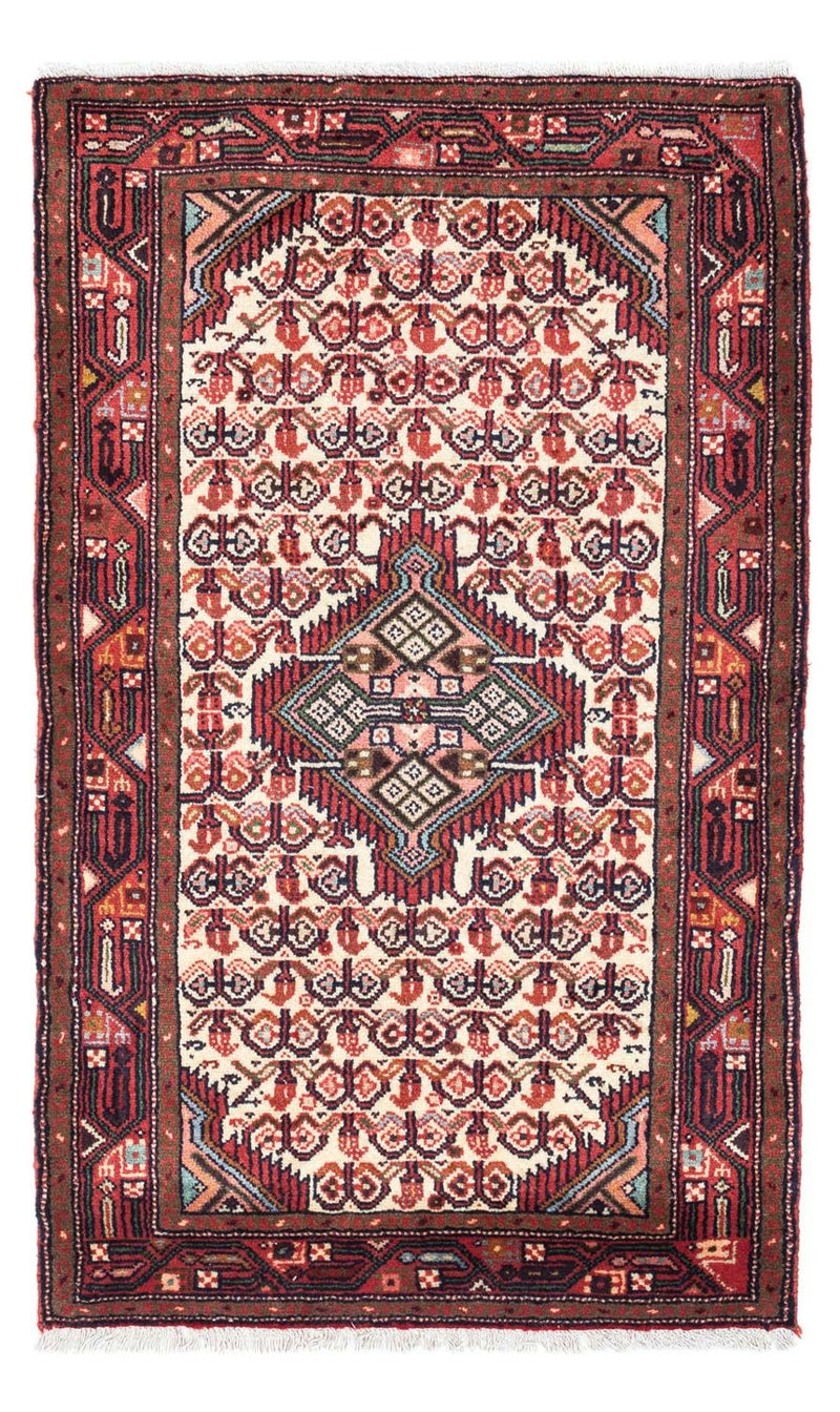 Alfombra persa - Nómada - 136 x 82 cm - rojo oscuro