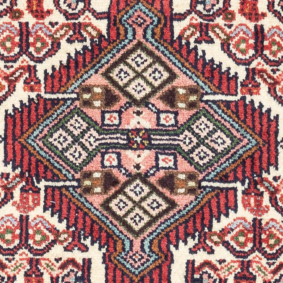 Alfombra persa - Nómada - 136 x 82 cm - rojo oscuro