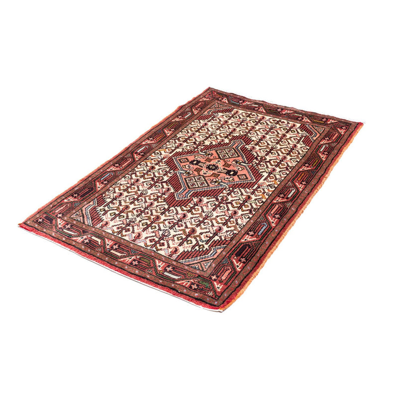Alfombra persa - Nómada - 131 x 80 cm - rojo oscuro