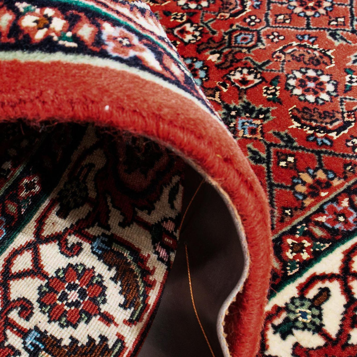 Alfombra persa - Bidjar cuadrado - 97 x 95 cm - rojo