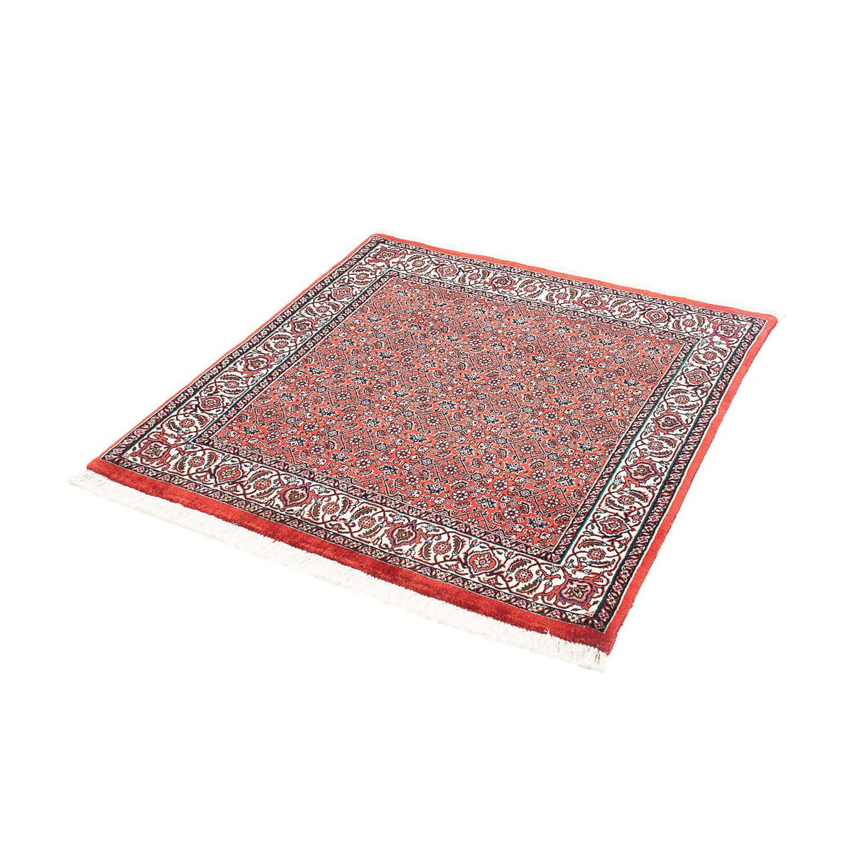 Alfombra persa - Bidjar cuadrado - 97 x 95 cm - rojo