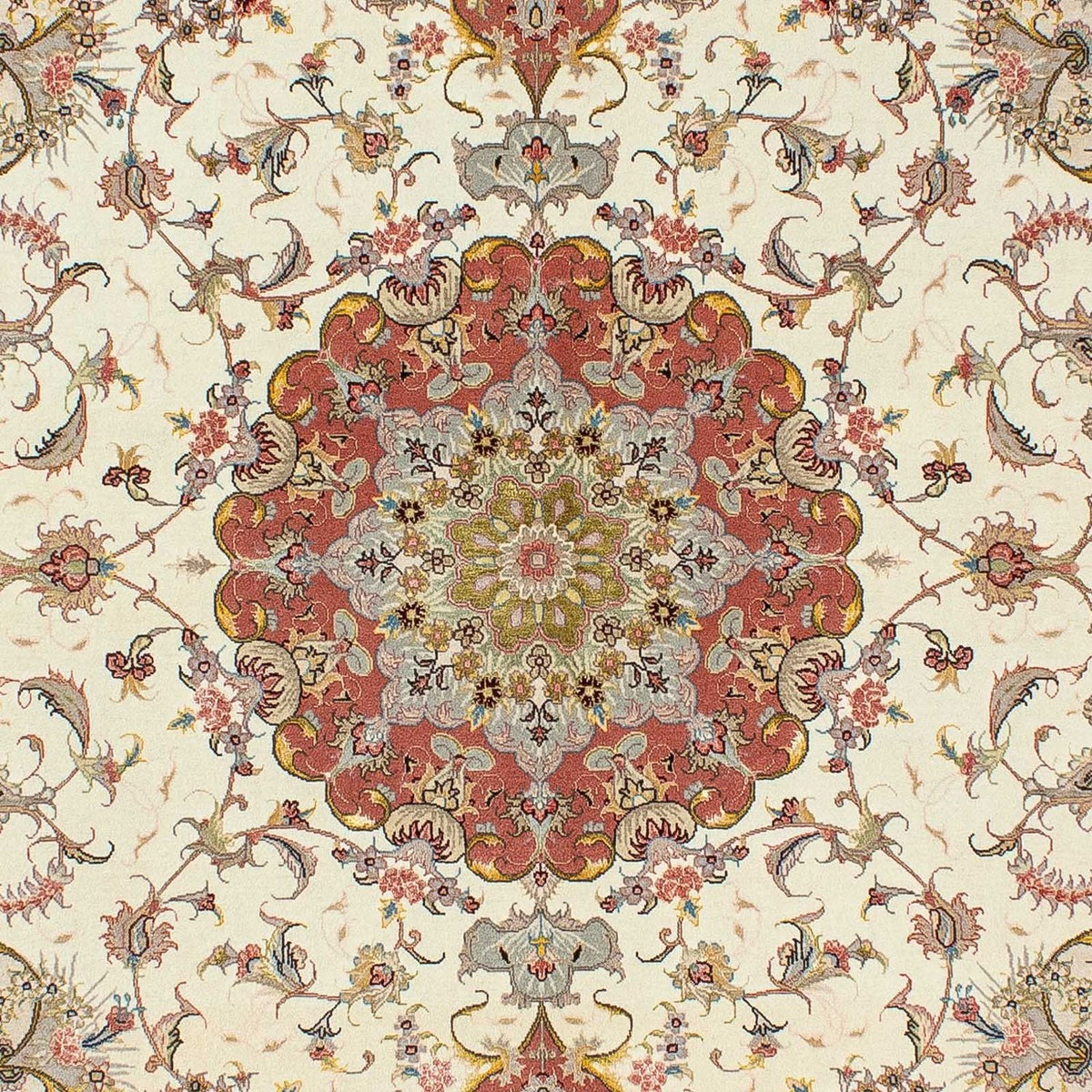 Alfombra Persa - Tabriz - Real - 198 x 150 cm - beige