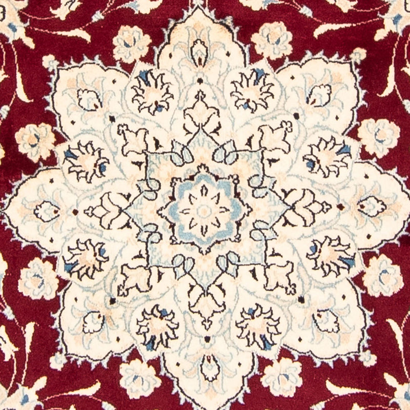Alfombra persa - Nain redondo  - 245 x 245 cm - rojo oscuro