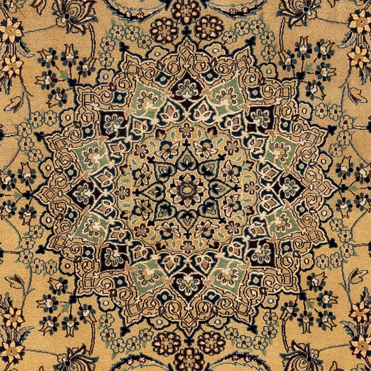 Alfombra Persa - Nain - Real - 343 x 242 cm - marrón claro