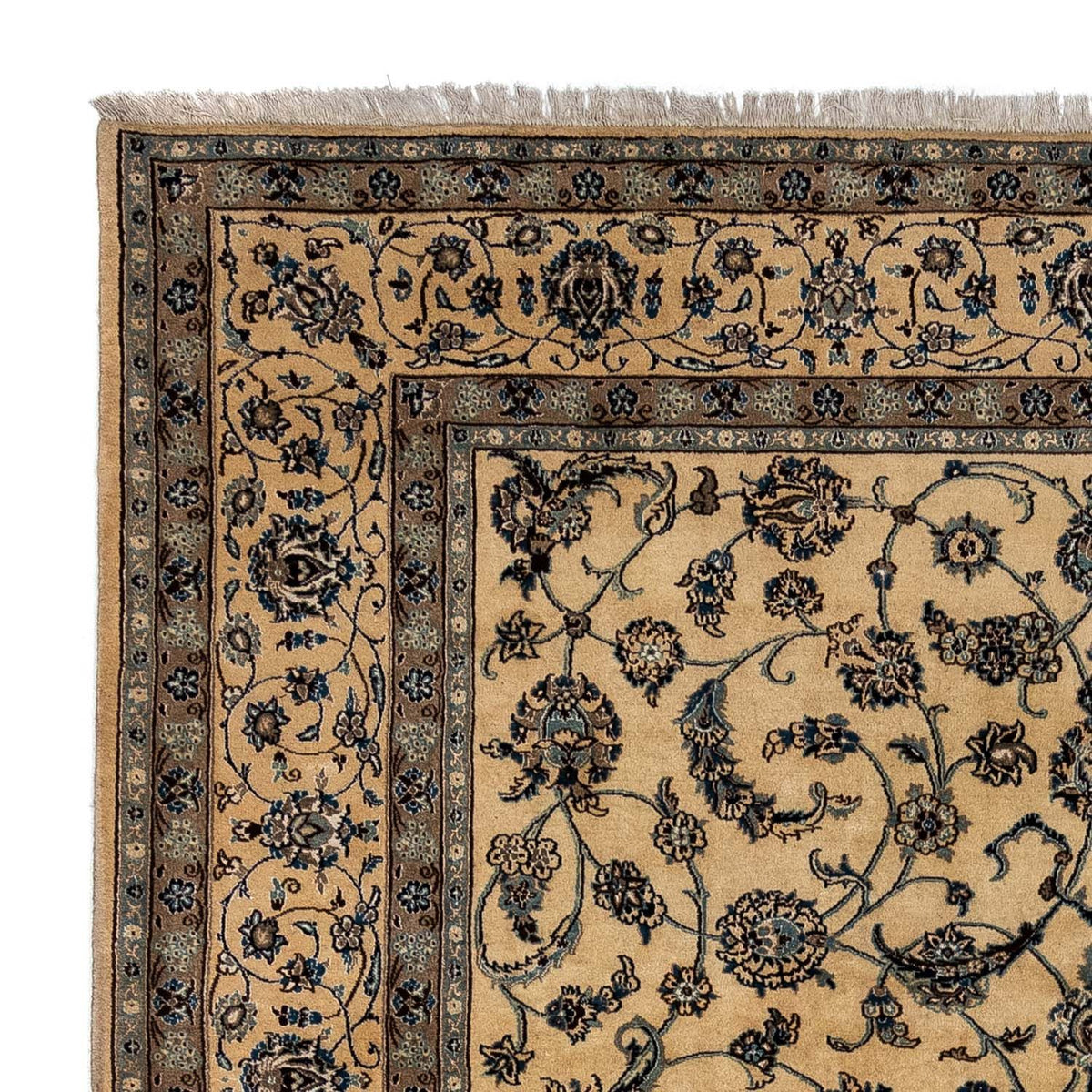 Alfombra Persa - Nain - Real - 342 x 250 cm - beige oscuro
