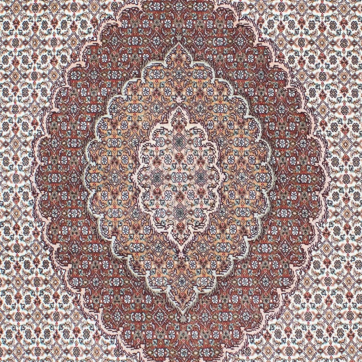 Alfombra persa - Tabriz - 210 x 151 cm - marrón claro