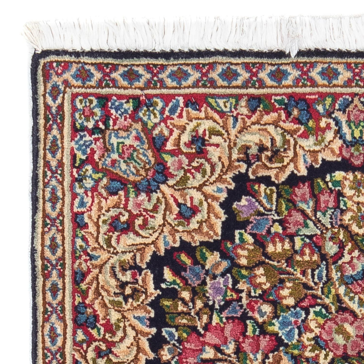 Alfombra persa - Real - 71 x 53 cm - azul oscuro