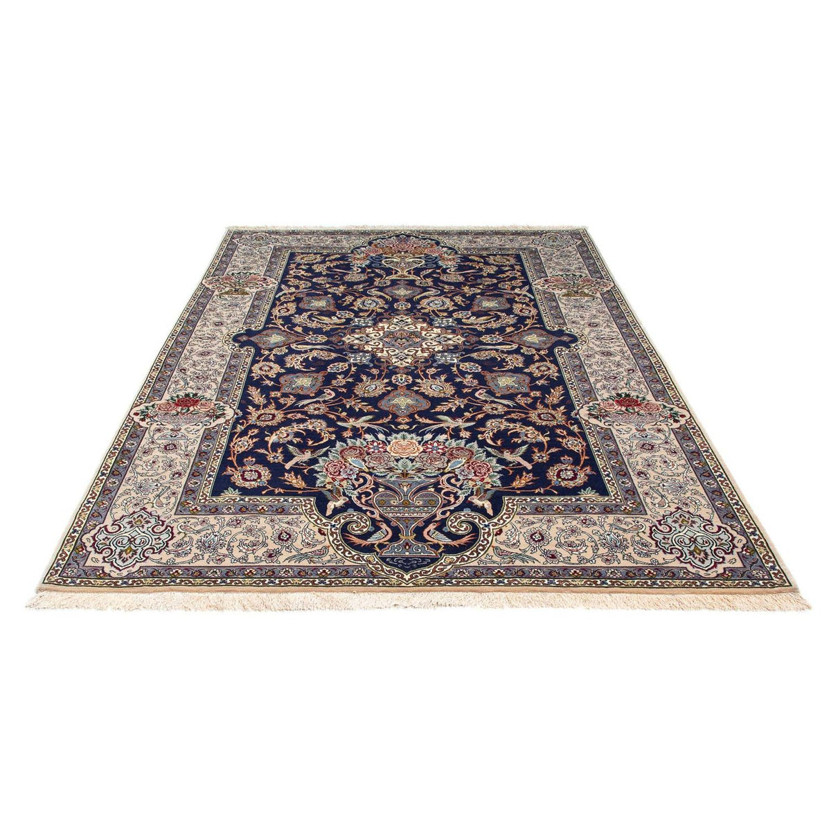 Alfombra Persa - Isfahan - Prima - 235 x 160 cm - azul oscuro