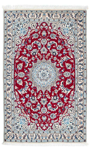 Alfombra Persa - Nain - Real - 173 x 110 cm - rojo oscuro