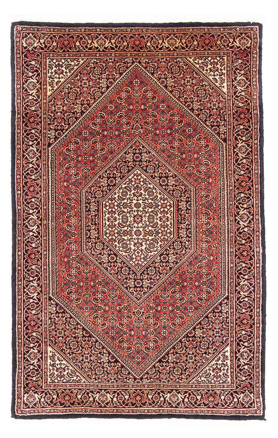 Alfombra persa - Bidjar - 153 x 92 cm - rojo