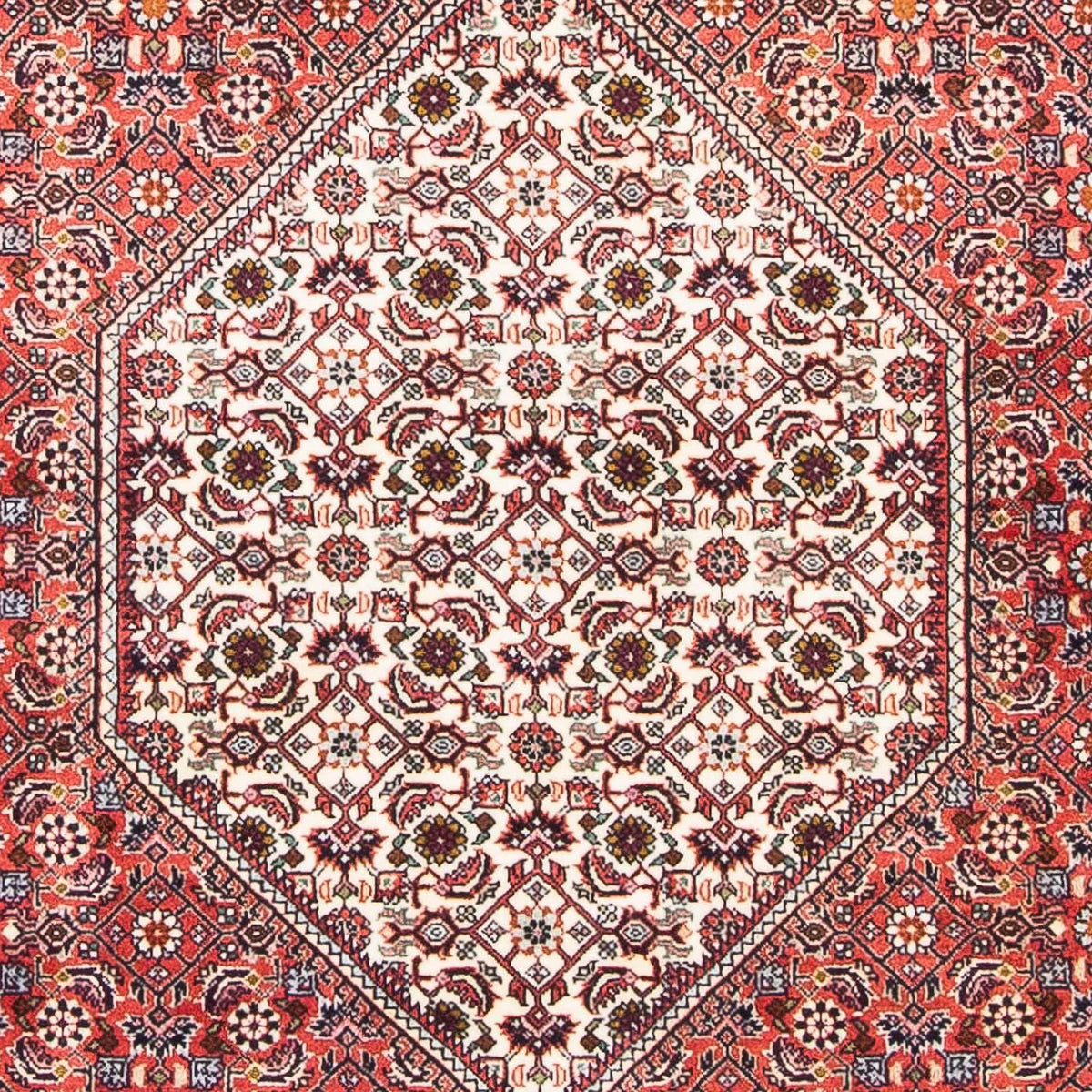 Alfombra persa - Bidjar - 174 x 108 cm - rojo claro