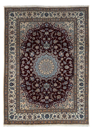 Alfombra Persa - Nain - Real - 337 x 240 cm - rojo oscuro