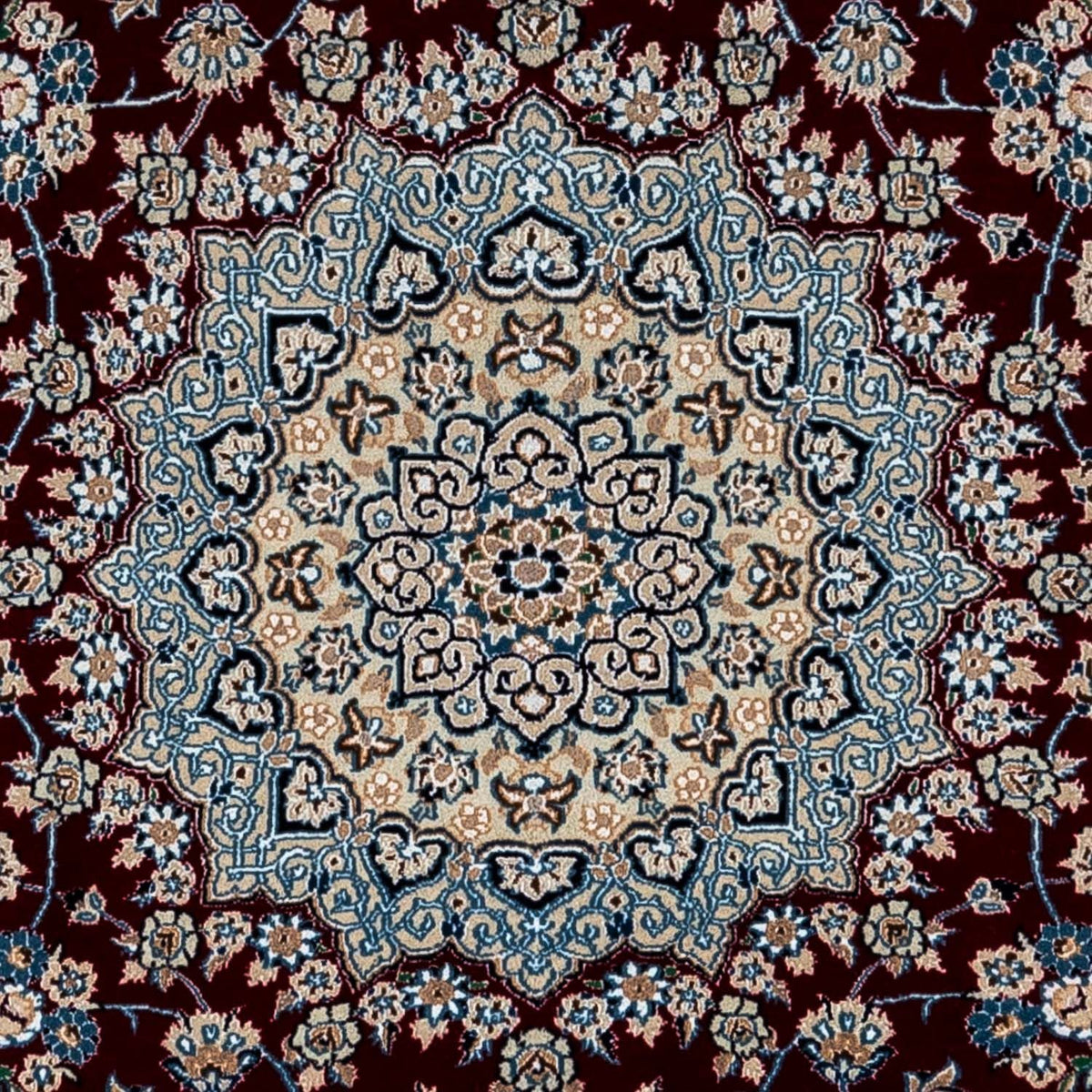 Alfombra Persa - Nain - Real - 337 x 240 cm - rojo oscuro