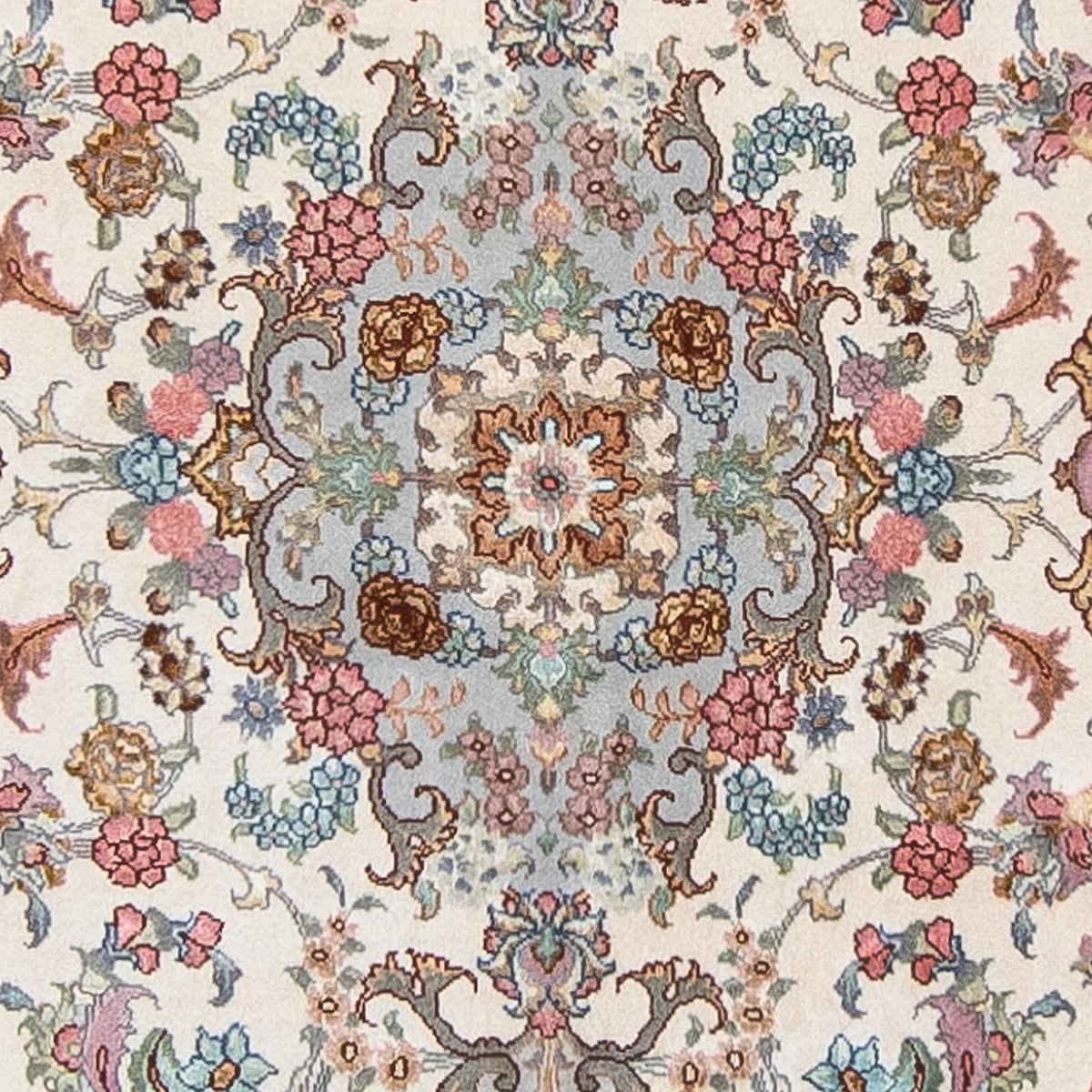 Alfombra de pasillo Alfombra Persa - Tabriz - Real - 356 x 90 cm - beige